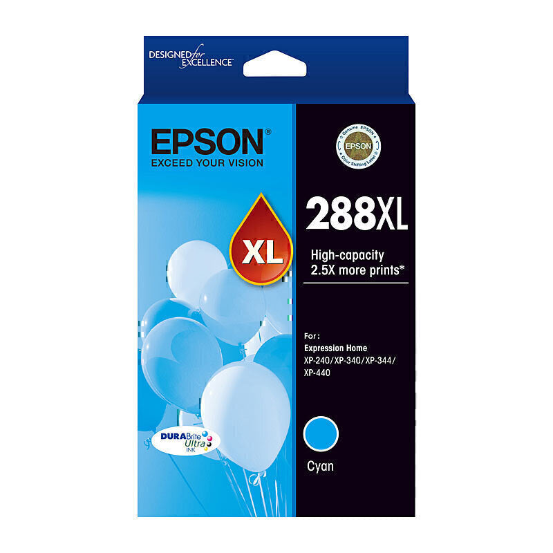 Epson 288XL Genuine Cyan Ink Cartridge C13T306292