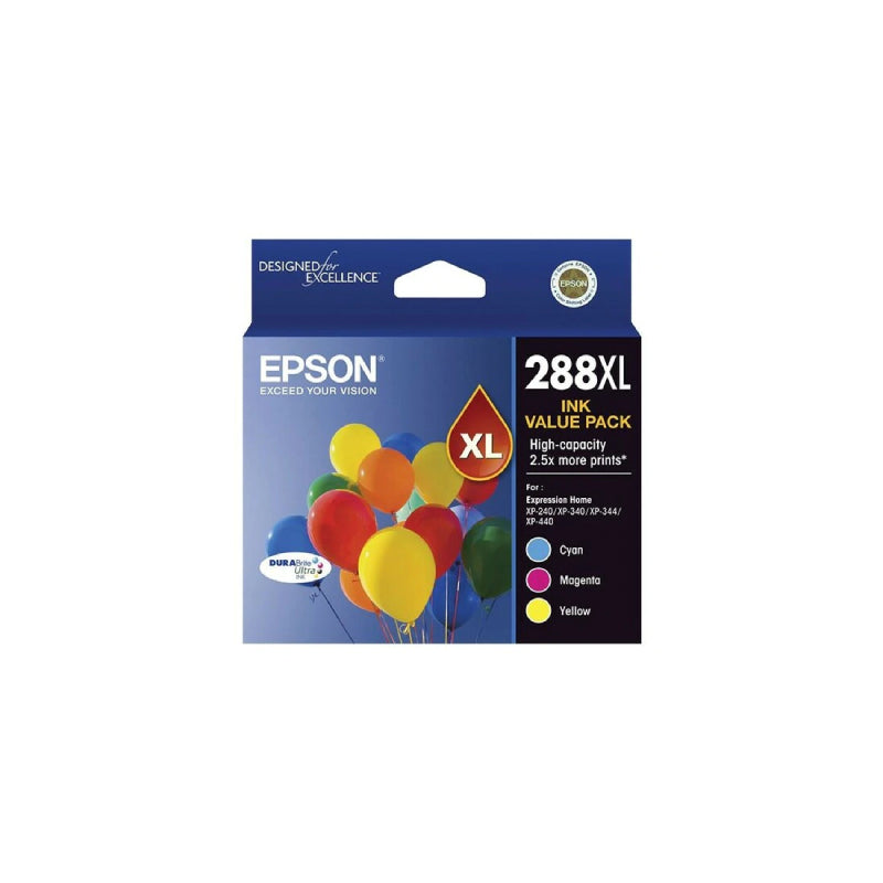 Epson 288XL CMY Ink Pack Genuine Cartridge C13T306592 - (1C, 1M, 1Y)