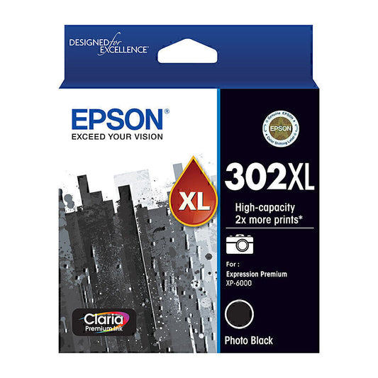 Epson 302XL Photo Blk Ink Cart