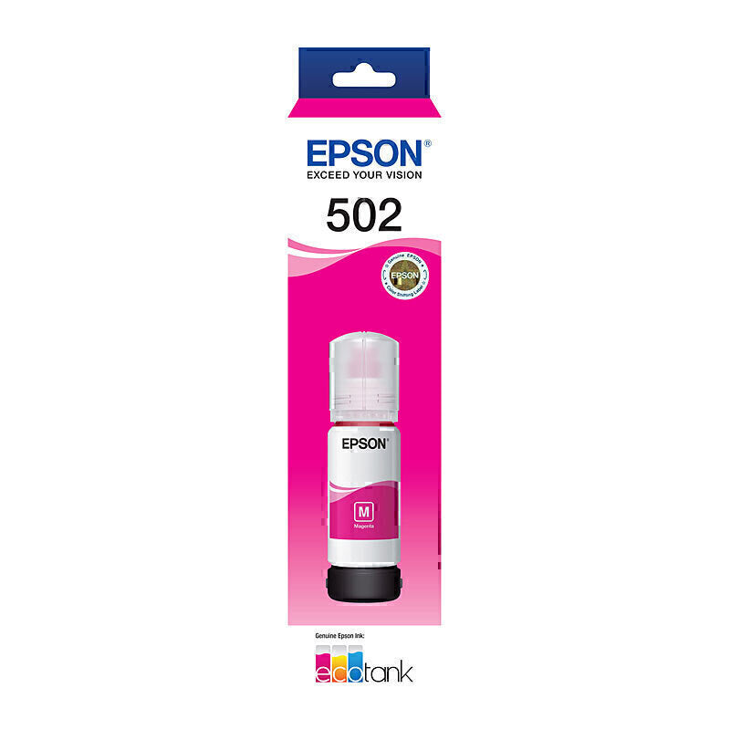 Epson EcoTank T502 Genuine Magenta Ink Bottle - C13T03K392