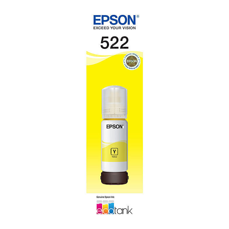 Epson EcoTank T522 Genuine Yellow Ink Bottle - C13T00M492