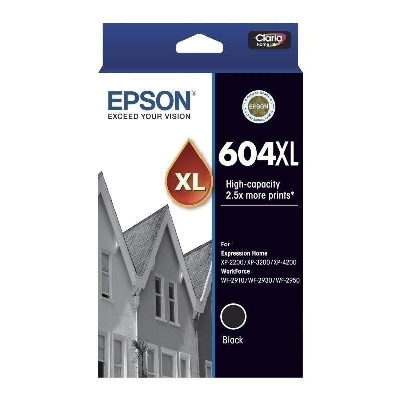 Epson 604XL Genuine Black Ink Cartridge C13T10H192 - 500 Pages