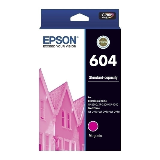 Epson 604 Genuine Magenta Ink Cartridge C13T10G392- 130 Pages