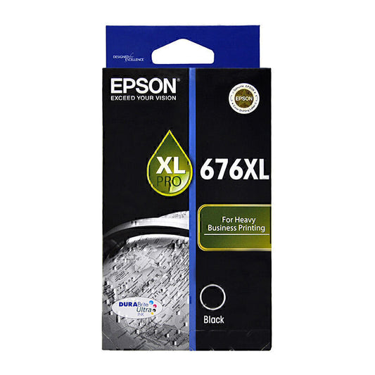 Epson 676 XL Genuine Black Ink Cartridge C13T676192 - 2,400 Pages