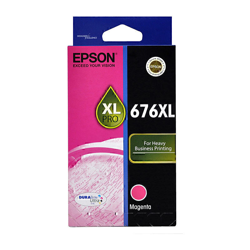 Epson 676 XL Genuine Magenta Ink Cartridge C13T676392 - 1,200 Pages