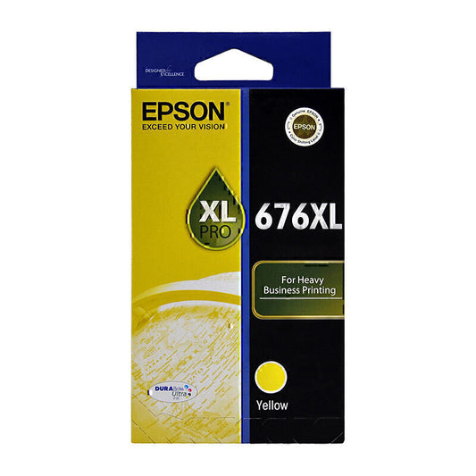 Epson 676 XL Genuine Yellow Ink Cartridge C13T676492 - 1,200 Pages