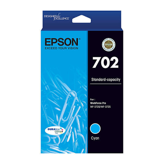 Epson 702 Genuine Cyan Ink Cartridge C13T344292 - 300 Pages