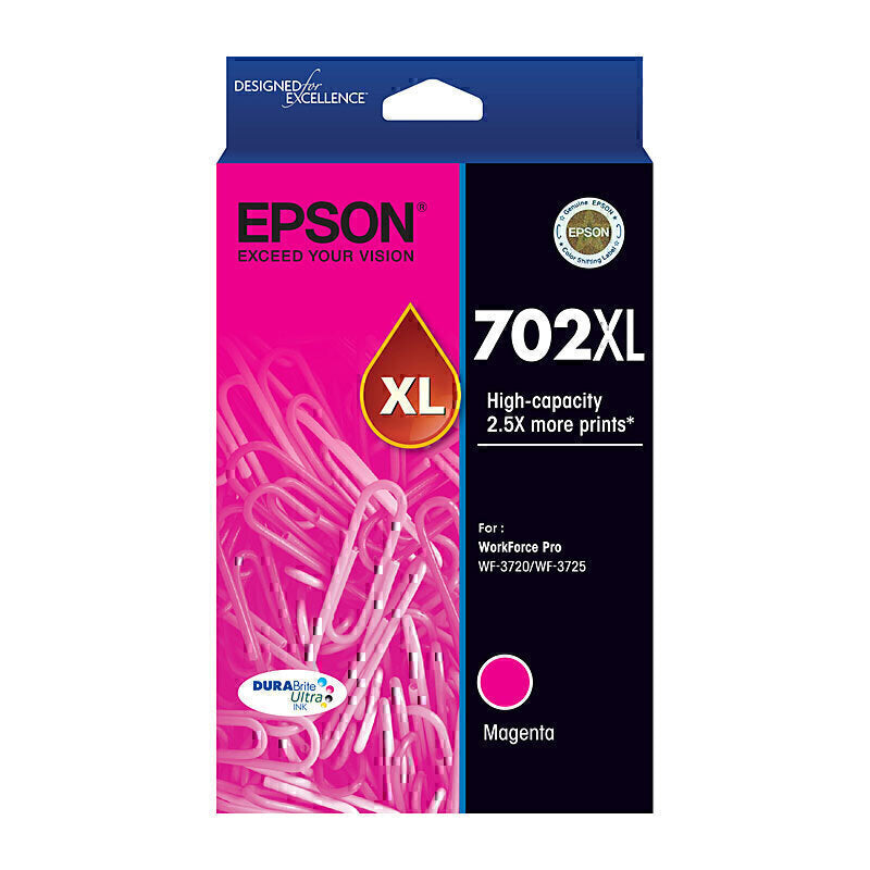 Epson 702 XL Genuine Magenta Ink Cartridge C13T345392 - 950 Pages