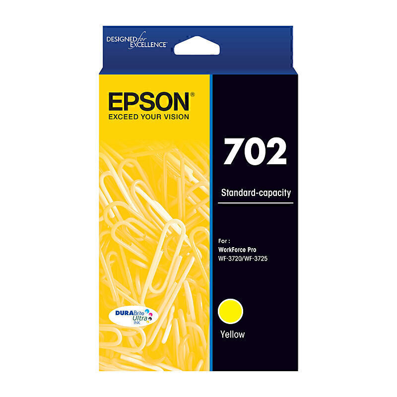 Epson 702 Genuine Yellow Ink Cartridge C13T344492 - 300 Pages