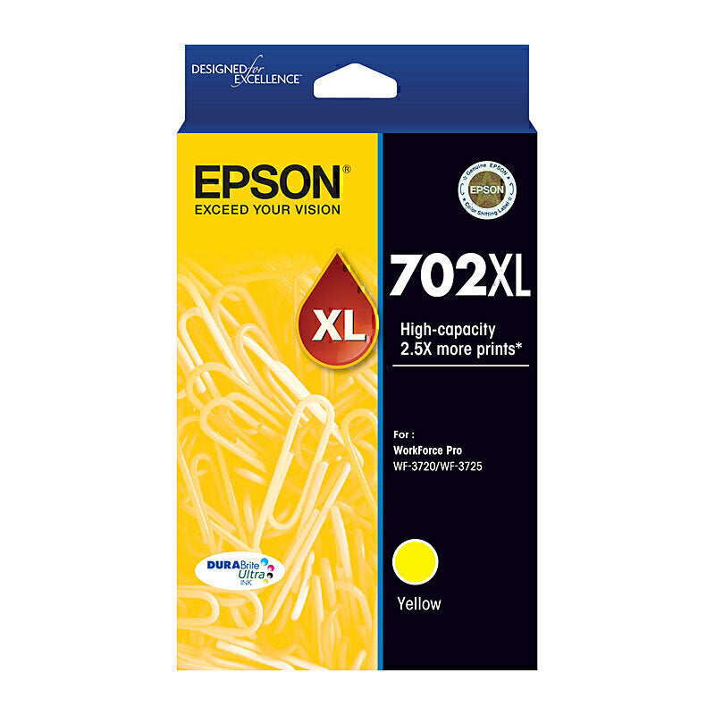 Epson 702 XL Genuine Yellow Ink Cartridge C13T345492 - 300 Pages