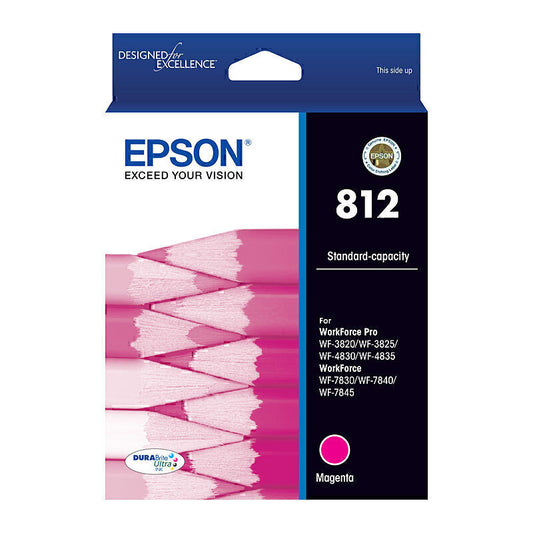 Epson 812 Genuine Magenta Ink Cartridge C13T05D392 - 300 Pages