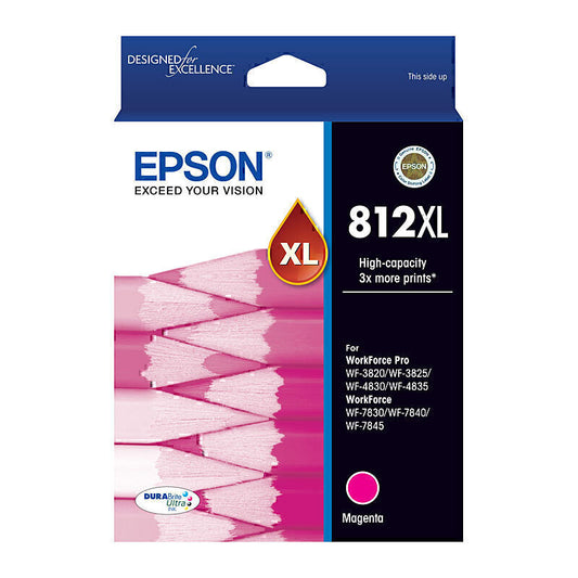 Epson 812 XL Genuine Magenta Ink Cartridge C13T05E392 - 1,100 Pages