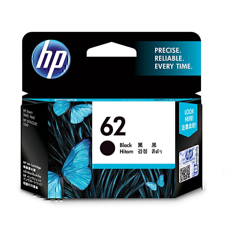 خرطوشة حبر سوداء أصلية HP C2P04AA (#62) - 200 صفحة