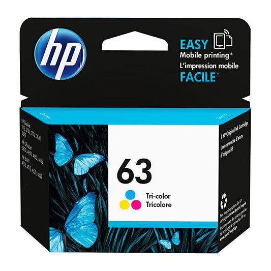 خرطوشة حبر ثلاثية الألوان أصلية HP F6U61AA (#63) - 150 صفحة