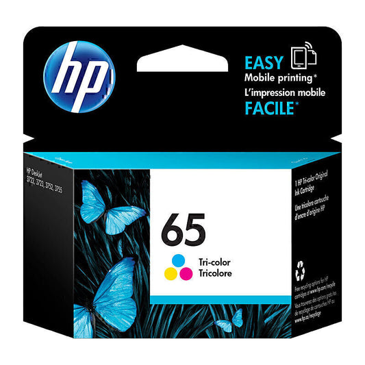 خرطوشة حبر ثلاثية الألوان أصلية HP N9K01AA (#65) - 100 صفحة