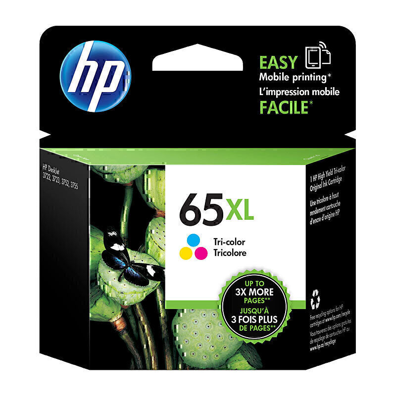 خرطوشة حبر ثلاثية الألوان أصلية HP N9K03AA (#65XL) - 300 صفحة