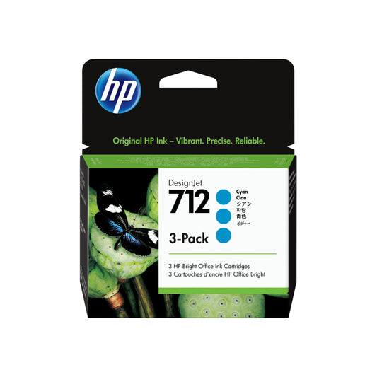 HP #712 29 مل سيان 3 عبوات 3ED77A