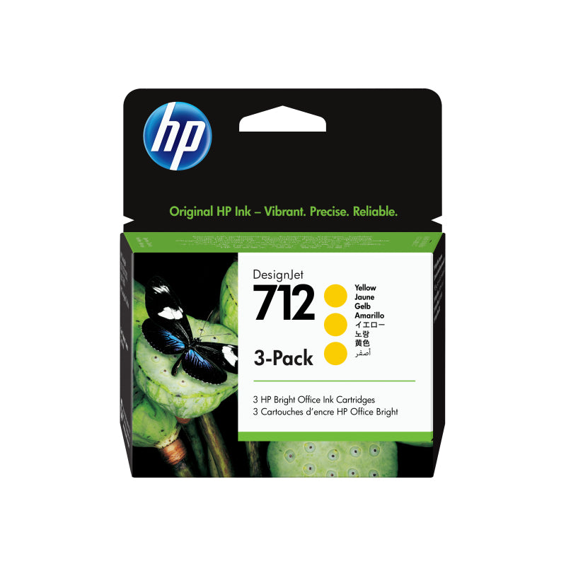 HP #712 29 مل Yell 3 Pk 3ED79A