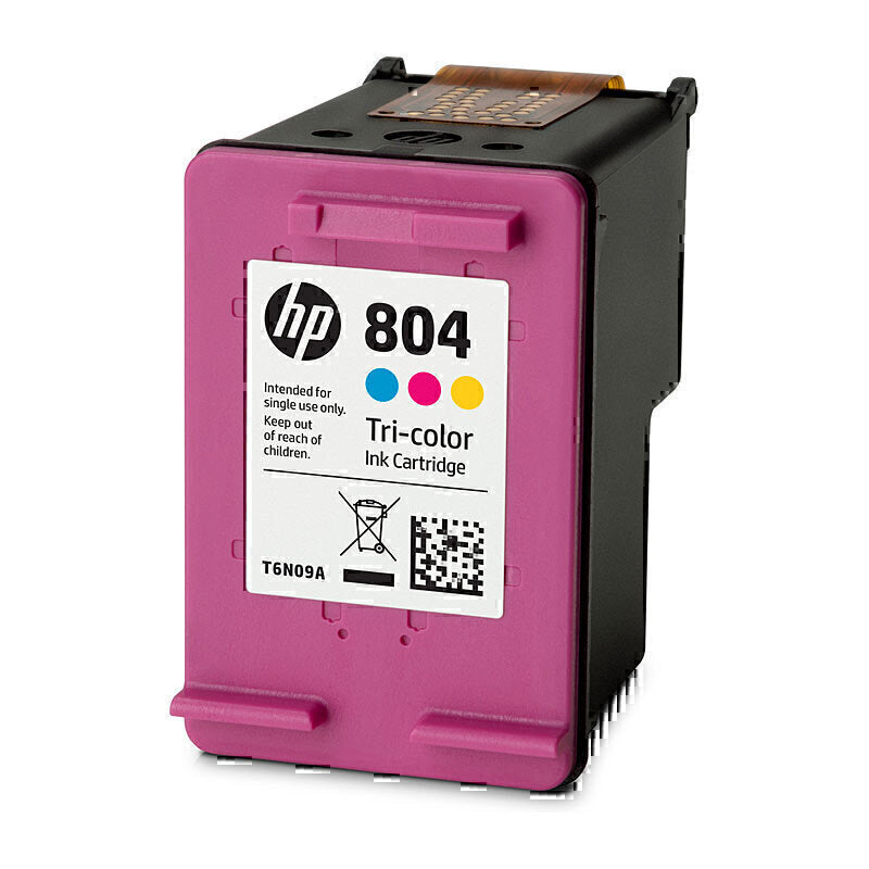 خرطوشة حبر ثلاثية الألوان أصلية HP T6N09AA (#804) - 165 صفحة