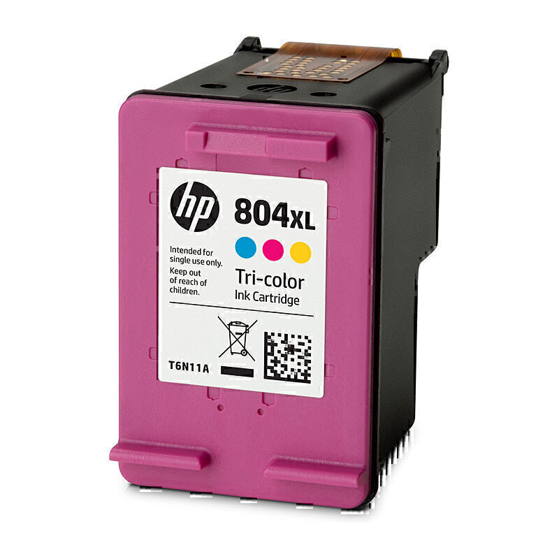 خرطوشة حبر ثلاثية الألوان أصلية HP T6N11AA (#804XL) - 415 صفحة