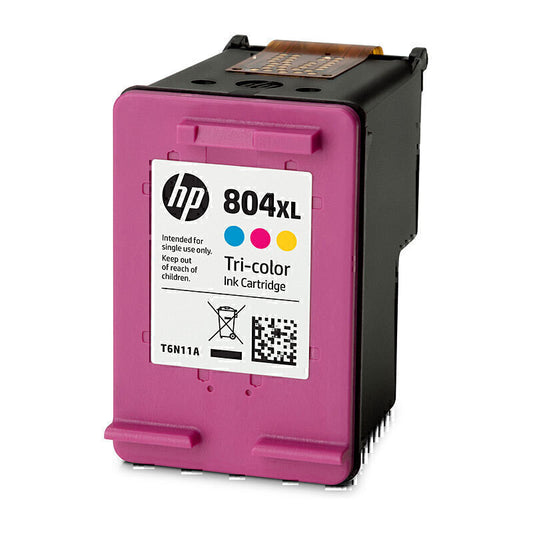 خرطوشة حبر ثلاثية الألوان أصلية HP T6N11AA (#804XL) - 415 صفحة