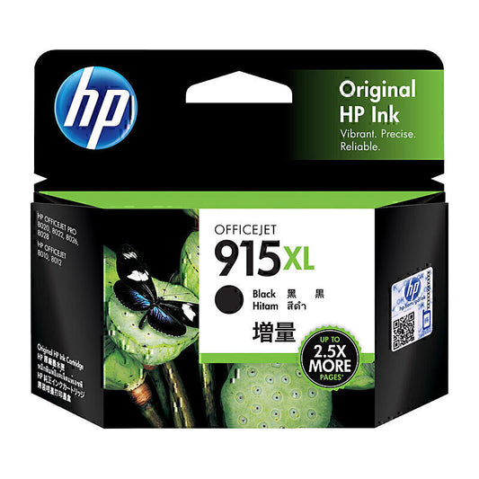 HP #915XL Genuine Black Ink Cartridge 3YM22AA - 825 Pages