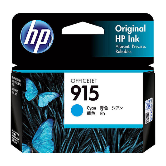 HP #915 Genuine Cyan Ink Cartridge 3YM15AA - 315 Pages