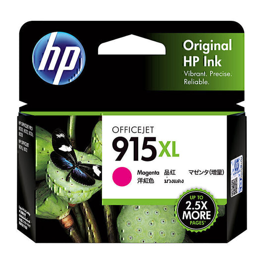 HP #915XL Genuine Magenta Ink Cartridge 3YM20AA - 825 Pages