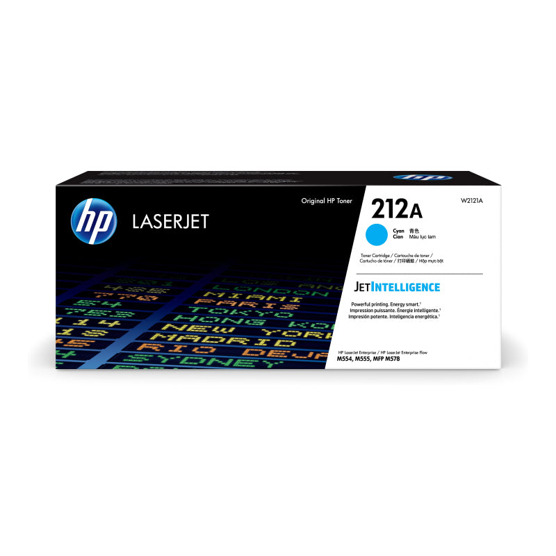 HP W2121A (#212A) Genuine Cyan Toner Cartridge - 4,500 Pages