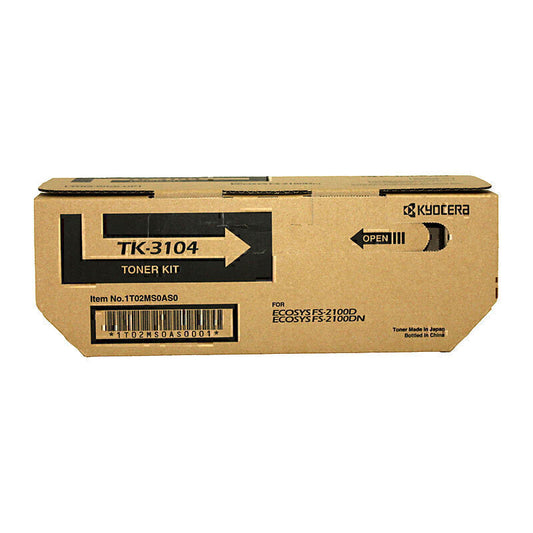 Kyocera TK-3104 Genuine Black Toner Cartridge - 12,500 Pages